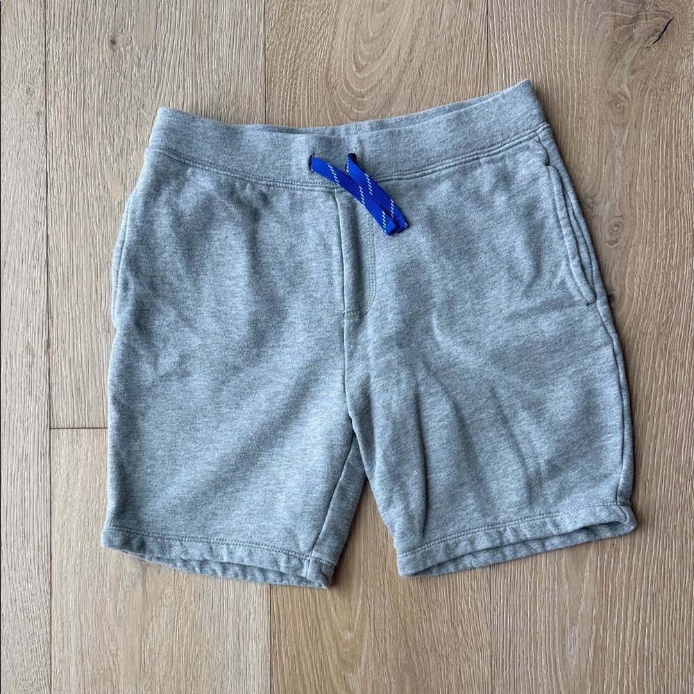 Crewcuts Light Gray Athletic Shorts with Blue Drawstring